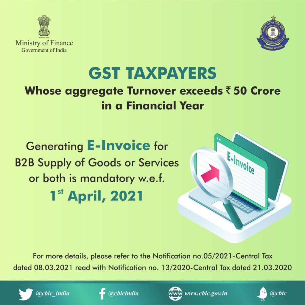 E-invoice B2B notice
